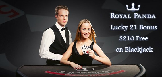 $210 Every 21st of the Month Blackjack Bonus from Royal Panda Casino