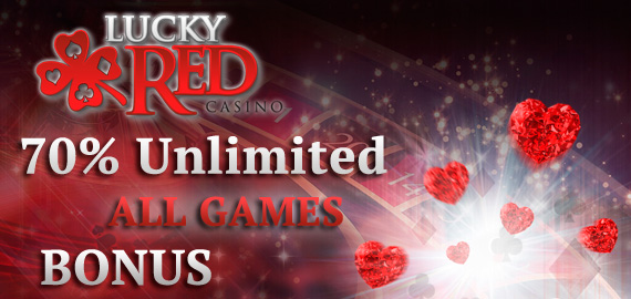 70% Unlimited Match Bonus from Lucky Red Casino