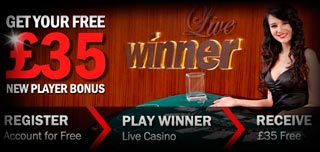 winner live casino welcome bonus