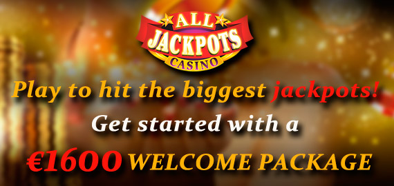 $/€1,600 New Player Welcome Bonus from All Jackpots Casino