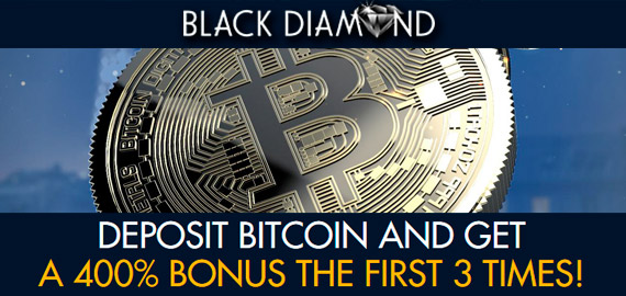 400% Unlimited Bitcoin Bonus from BlackDiamondCasino