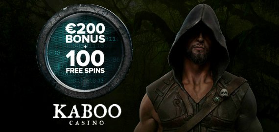 100% Match up to €200 + 100 Free Spins Welcome Bonus from Kaboo Casino