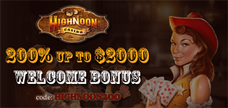 high noon casino welcome bonus for slot games