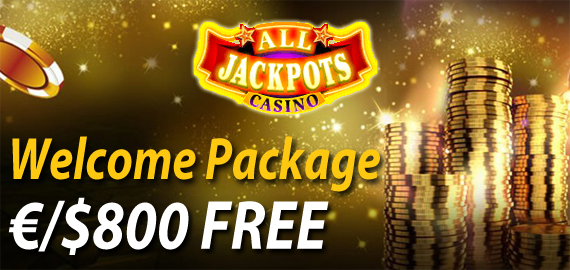 €/$800 Exclusive Welcome Bonus Package from All Jackpots Casino